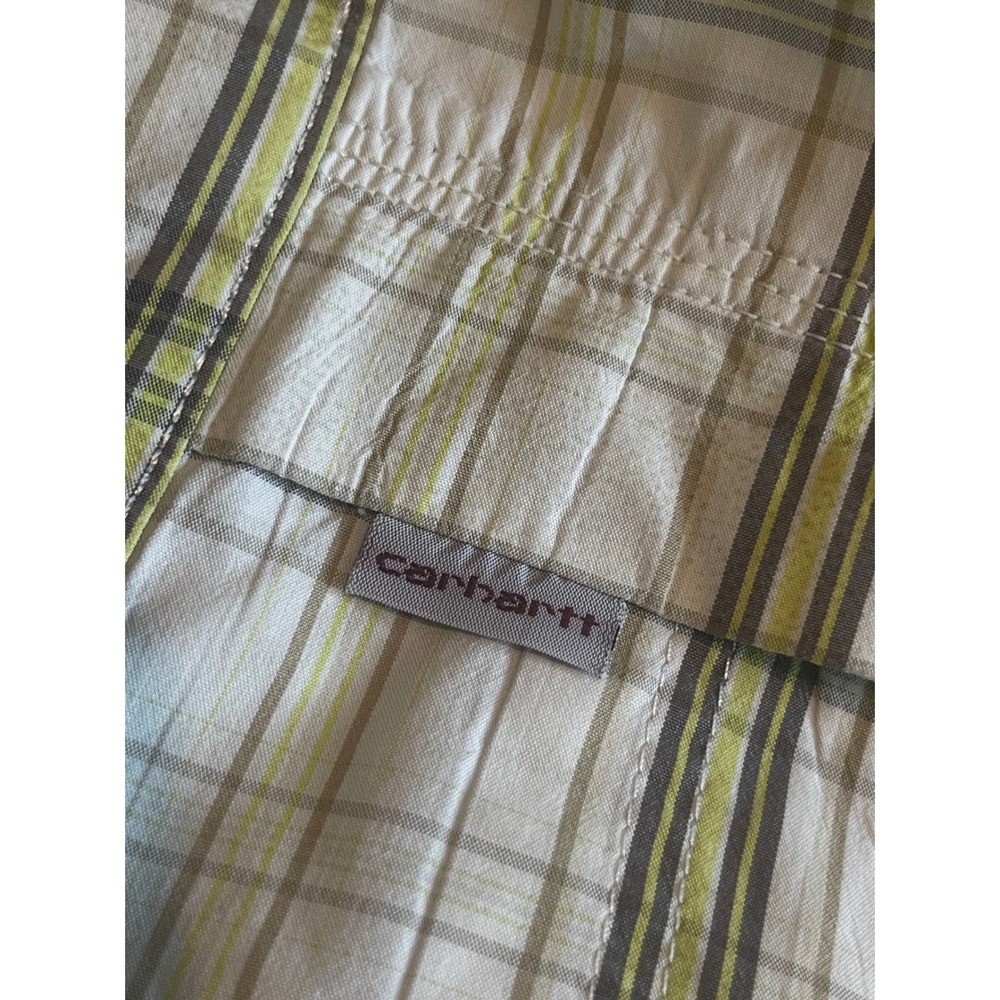 Carhartt Men's XL Relaxed‎ Fit Plaid Short Sleeve Work Shirt Button Down - Picture 8 of 12
